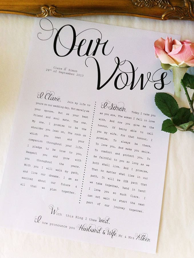 WRITING YOUR OWN VOWS